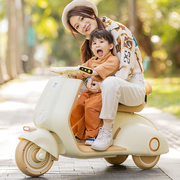 贝多奇儿童电动摩托车三轮车可坐大人，遥控人女孩宝宝双人车玩具车