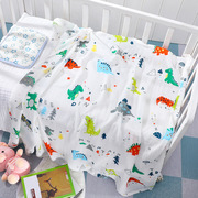 新生儿浴巾婴儿宝宝单层薄纱布盖被儿童纯棉吸水二层纱巾盖毯包巾