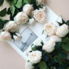 ladylike单支手感保湿玫瑰仿真花，欧式花束假花装饰花客厅插花摆件