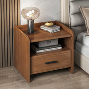 床头柜实木色中式现代简约小型极简置物架简易网红床边收纳小柜子