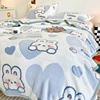 冬季加厚牛奶绒毛毯午睡办公室沙发毯子床上用珊瑚法兰绒空调盖毯