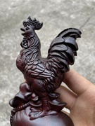 黑檀木雕鸡摆件实木公鸡，金鸡元宝鸡家居鎮宅客厅动物工艺品