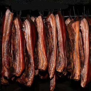 湖北特产自制烟熏五花腊肉农家土猪肉腊味熏肉熏腊肉