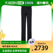 香港直邮givenchy男士黑色羊毛，两侧饰有银色，拉链西装裤14f52660
