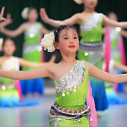 儿童傣族演出服三月三少数民族舞蹈表演服饰，女鱼尾裙孔雀舞半身裙