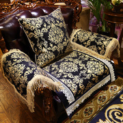 欧式沙发垫布艺防滑四季通用美式客厅真皮沙发坐垫贵妃组合套