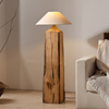 木桩落地灯侘寂风中式客厅卧室，创意木头中古床头，民宿日式实木灯具