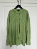 气质拿捏的死死的清新果，绿色蝙蝠袖，宽松小波点高端纤维衬衫女