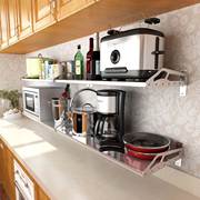 304不锈钢厨房置物架，壁挂式电饭煲墙上烤箱，架大号柜锅具收纳架