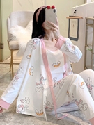 三件套月子服春夏季薄款纯棉，产后吸汗孕妇，8月份7产妇秋冬哺乳睡衣