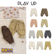 城堡大大playup23秋冬宝宝长裤灯芯绒，裤子小童时尚休闲裤