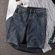 韩版夏季薄款怀旧直筒男裤，风美式复古经典款，男士五分中裤牛仔短裤