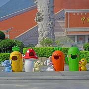 户外卡通动物环保垃圾桶雕塑玻璃钢园林摆件幼儿园景区公园装饰品