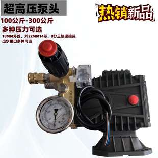 超高压清洗机泵头自助洗车机总成加湿泵机头进口陶瓷柱塞泵全铜