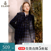 Eland衣恋连衣裙复古时尚设计感JK学院风西装裙子女夏季