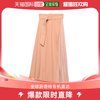 日本直邮eimyistoire高腰，侧百褶裙(粉红色，)全球长裙