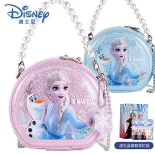 迪士尼儿童包包冰雪，奇缘爱莎公主女童，斜挎包生日礼物女孩手提包