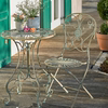 法式复古铁艺椅子庭院户外折叠休闲桌椅网红阳台，花园一桌二椅组合