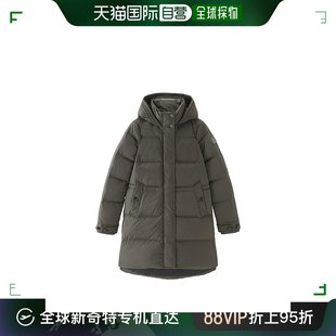 欧洲直邮WOOLRICH 23年 Alsea系列 女士深绿色尼龙连帽羽绒服