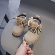 防滑男童小童鞋子软底学步鞋一0短靴儿童婴儿3岁宝宝单靴马丁靴女