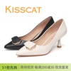 接吻猫KISSCAT春款细跟尖头羊皮浅口女单鞋KA42501-10