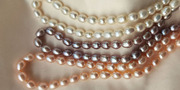 北海彩色米粒珍珠项链锁骨链水滴天然法式珍珠项链送女友节日礼物