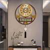2024新中式挂钟客厅大气高档钟表挂墙夜光日历时钟玄关餐厅石英钟