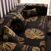北欧式黑金花卉轻奢布艺沙发垫，防滑四季通用现代简约皮沙发坐垫套