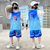 儿童篮球服套装男童夏装，2024男孩夏季短袖运动速干球衣训练服