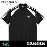 AIRxPEACE太平鸟男装 everlast联名系列短袖男衬衫BCJD2225