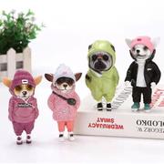 跨境仿真狗狗装饰品可爱时尚，的动物树脂娃娃，摆件装饰品收藏