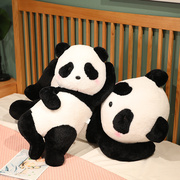 熊猫玩偶公仔侧睡大熊猫娃娃，女孩抱着睡觉男生，床上抱枕毛绒玩具