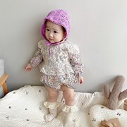 婴儿连体包屁衣女宝宝，夏装蕾丝春秋，爬服公主新生儿哈衣0-1岁6个月