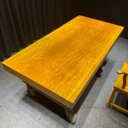黄花梨木大板金丝楠木茶桌组合原木实木茶台办公新中式桌家具