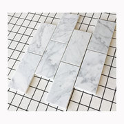 白色石材马赛克墙贴天然大理石，工字拼卡拉拉白浴室(白浴室)厨房卫生间地砖
