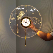 客厅钟表挂钟夜光充电创意家用挂表现代简约大气挂墙装饰静音时钟