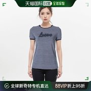 自营|loewe罗意威女士蓝色，字母波点图案圆领短袖，t恤修身简约