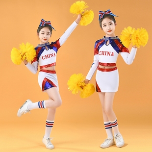 儿童啦啦操演出服学生啦啦队运动会开幕式表演健美操服竞技比赛服