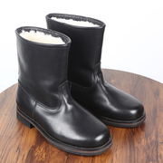 真皮高筒保暖羊毛皮靴3516厂固特异工艺，冬季长筒棉皮靴马丁靴马靴