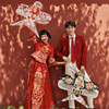 中式情侣摄影道具金鱼红牡丹风筝国潮风古装创意儿童拍照手拿摆件
