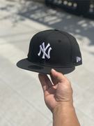 newera棒球帽mlb纽约扬基经典黑色，白标常青款万搭街头嘻哈男女帽