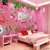 浪漫红玫瑰花朵情调婚房布置自粘贴 温馨卧室床头背景装饰墙贴花