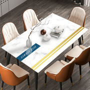 桌布防水防油免洗轻奢北欧大理石纹客厅茶几台布pvc软玻璃餐桌垫