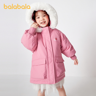 巴拉巴拉羽绒服女幼童冬季白雪公主IP时尚洋气加厚羽绒外套