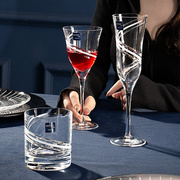 davinci意大利进口水晶杯，香槟杯家用红酒杯，高脚葡萄酒杯套装送礼