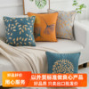 科技布橙色(布橙色)轻奢刺绣，抱枕套不含芯正方，北欧风沙发抱枕靠垫客厅靠枕