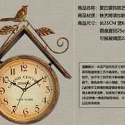 欧式复古创意铁艺小鸟装饰静音钟表，挂钟客厅酒吧，装饰时钟墙上钟a.