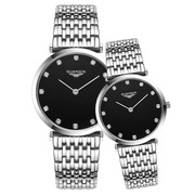 瑞士手表简约钢带情侣手表男女士时尚超薄石英表品牌防水