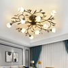 美式吸顶灯现代简约欧式复古客厅灯卧室灯创意花形田园风法式灯具