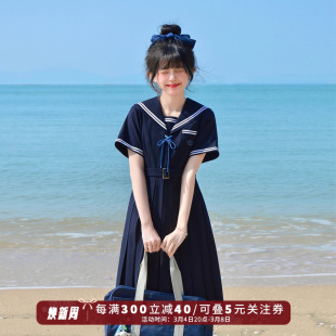 樱花家族原创jk制服盛桜中JK三本校供感百褶连衣裙长裙短袖女